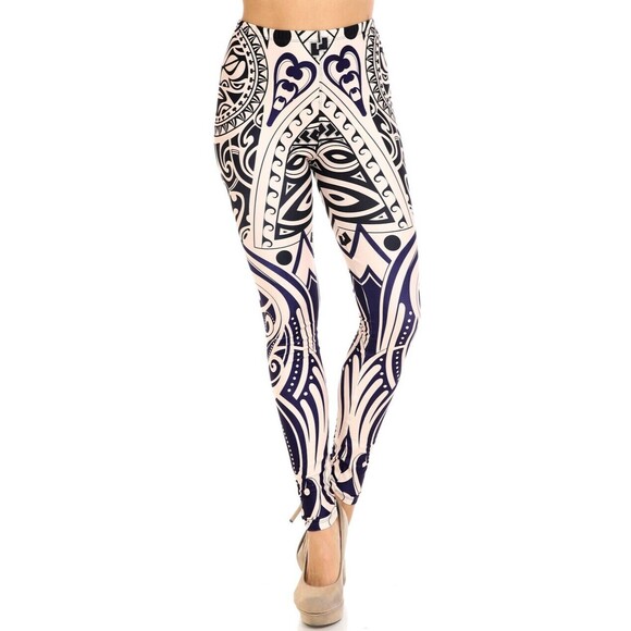 Plus‎ Size Valhalla Tribal Leggings by USA Fashion™, Trendy, Digital Laser Print - Picture 4 of 6